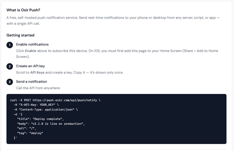 Introducing Osir Push: Send Push Notifications With a Single API Call
