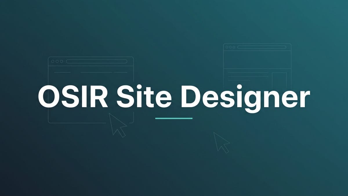 OSIR Site Designer: Describe Your Site, Get a Live URL